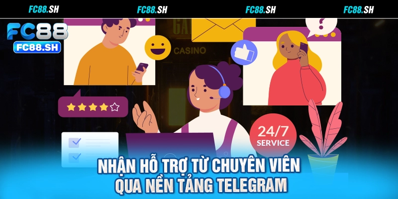 Nhận hỗ trợ từ chuyên viên qua nền tảng Telegram
